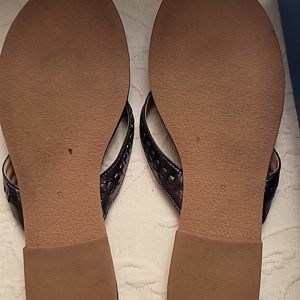 Jack Rogers Metallic Purple Flip Flop Sandals - Picture 7 of 7